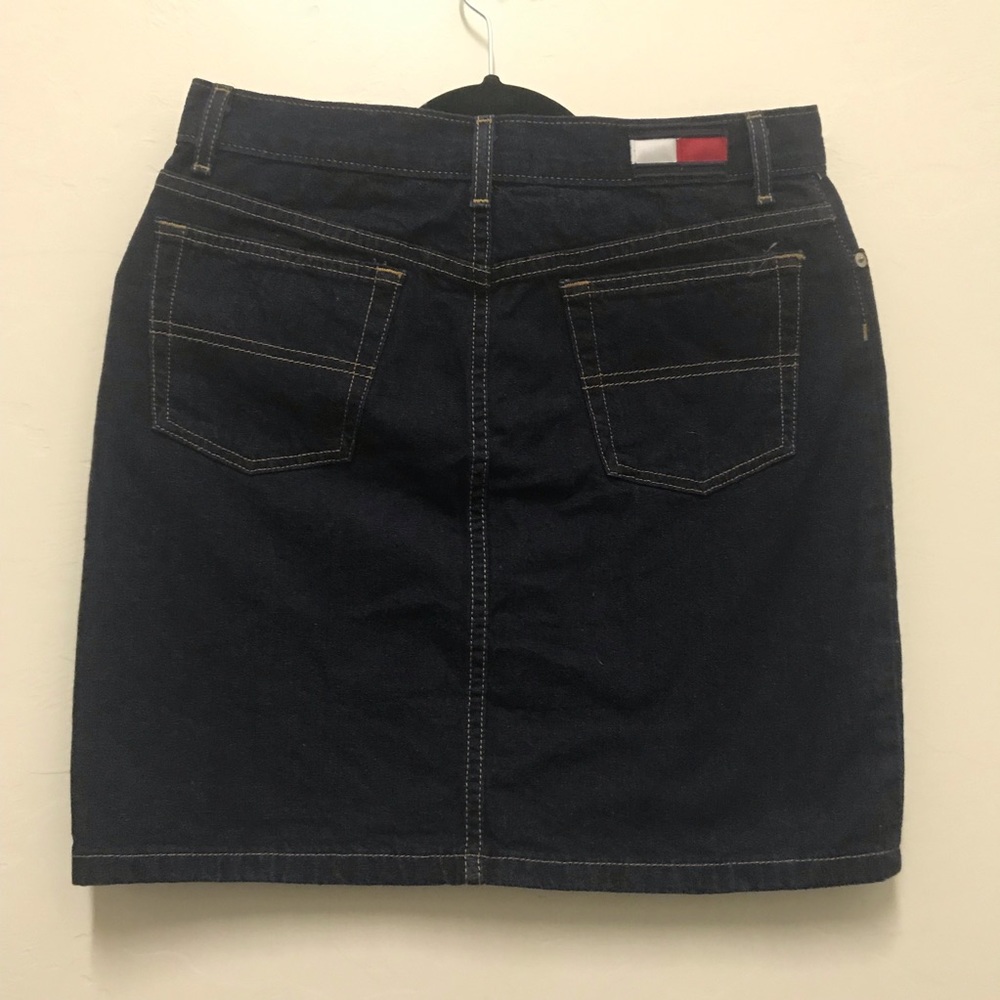 Y2K Tommy Hilfiger blue denim skirt
